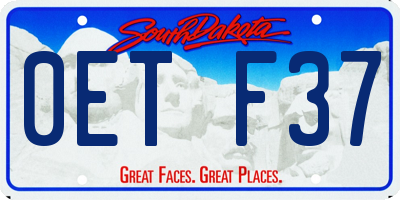 SD license plate 0ETF37
