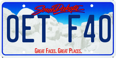 SD license plate 0ETF40