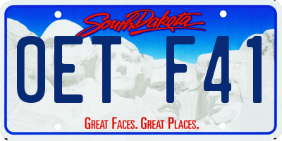 SD license plate 0ETF41