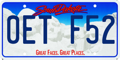 SD license plate 0ETF52