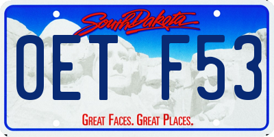 SD license plate 0ETF53