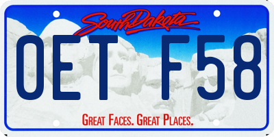 SD license plate 0ETF58
