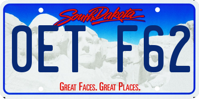 SD license plate 0ETF62