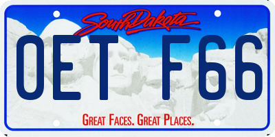 SD license plate 0ETF66