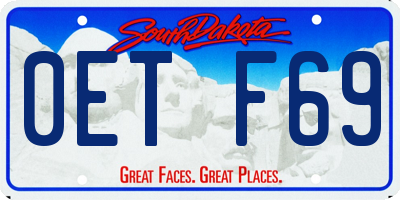 SD license plate 0ETF69