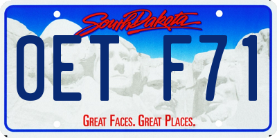 SD license plate 0ETF71
