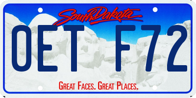 SD license plate 0ETF72