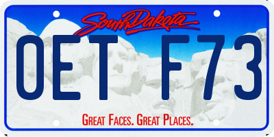 SD license plate 0ETF73