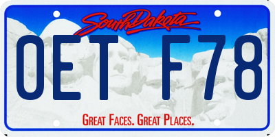 SD license plate 0ETF78