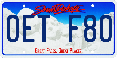SD license plate 0ETF80