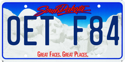 SD license plate 0ETF84