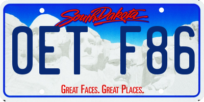 SD license plate 0ETF86