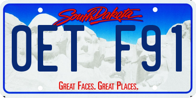 SD license plate 0ETF91