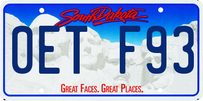 SD license plate 0ETF93