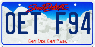 SD license plate 0ETF94