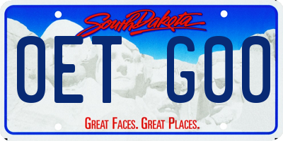 SD license plate 0ETG00