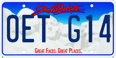 SD license plate 0ETG14