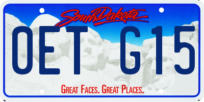 SD license plate 0ETG15