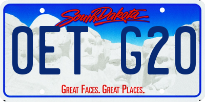 SD license plate 0ETG20