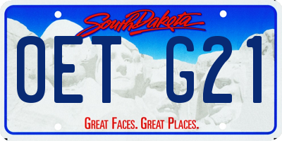 SD license plate 0ETG21