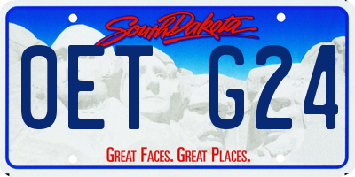 SD license plate 0ETG24