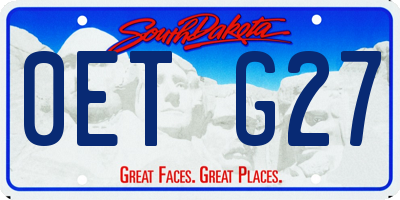 SD license plate 0ETG27