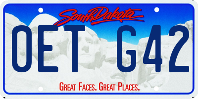 SD license plate 0ETG42