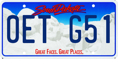 SD license plate 0ETG51