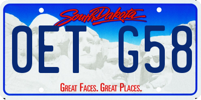 SD license plate 0ETG58