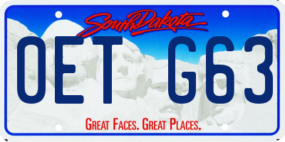 SD license plate 0ETG63