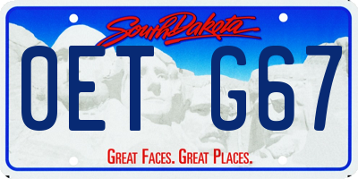 SD license plate 0ETG67