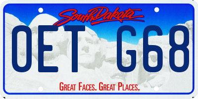 SD license plate 0ETG68