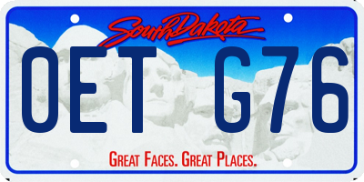 SD license plate 0ETG76