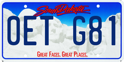 SD license plate 0ETG81