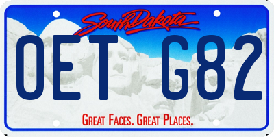 SD license plate 0ETG82