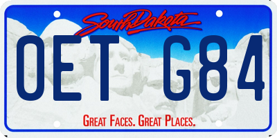 SD license plate 0ETG84