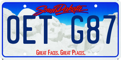 SD license plate 0ETG87