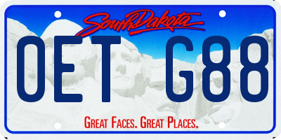 SD license plate 0ETG88
