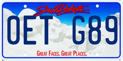 SD license plate 0ETG89