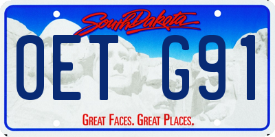 SD license plate 0ETG91