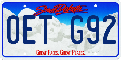 SD license plate 0ETG92