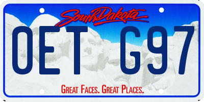 SD license plate 0ETG97