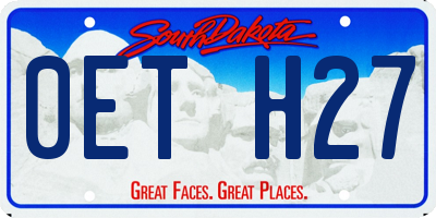 SD license plate 0ETH27