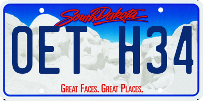 SD license plate 0ETH34
