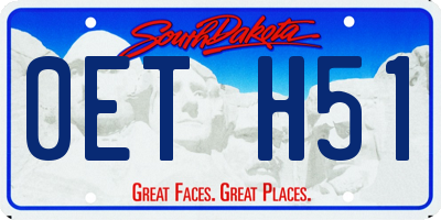SD license plate 0ETH51
