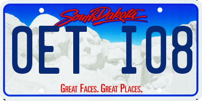SD license plate 0ETI08