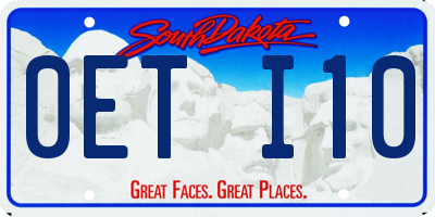 SD license plate 0ETI10