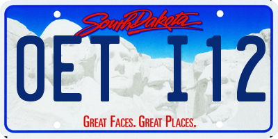 SD license plate 0ETI12