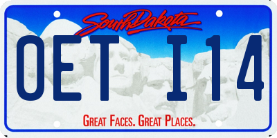 SD license plate 0ETI14
