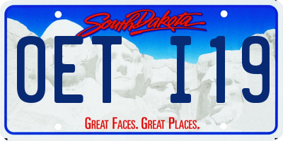 SD license plate 0ETI19